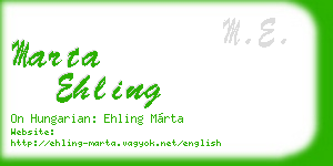 marta ehling business card